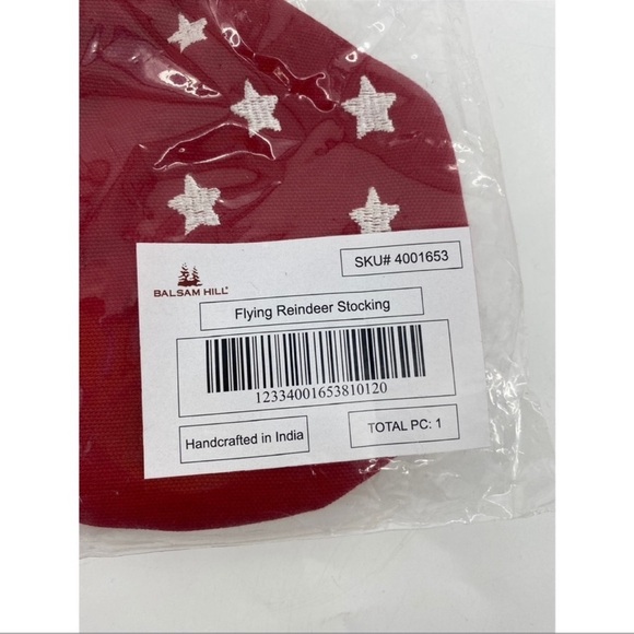 Balsam Hill Flying Reindeer Christmas Stocking - Picture 6 of 6